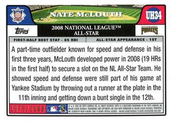 2008 Topps Updates & Highlights - Gold #UH34 Nate McLouth Back