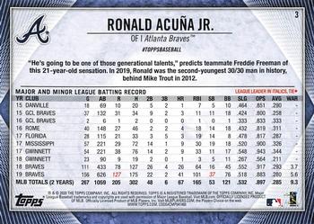 2020 Topps National Baseball Card Day #3 Ronald Acuna Jr. Back