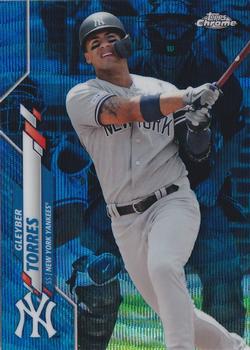 2020 Topps Chrome - Blue Wave Refractor #45 Gleyber Torres Front