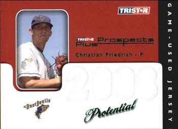 2008 TriStar Prospects Plus - PROtential Game Used Green #PCF Christian Friedrich Front