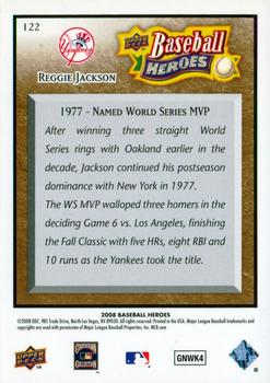 2008 Upper Deck Baseball Heroes - Brown #122 Reggie Jackson Back