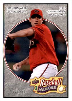 2008 Upper Deck Baseball Heroes - Charcoal #1 Brandon Webb Front