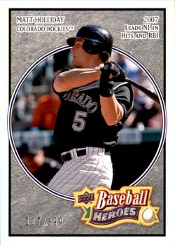 2008 Upper Deck Baseball Heroes - Charcoal #56 Matt Holliday Front