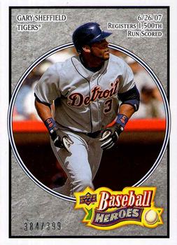 2008 Upper Deck Baseball Heroes - Charcoal #63 Gary Sheffield Front