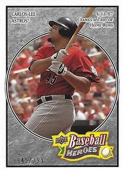 2008 Upper Deck Baseball Heroes - Charcoal #75 Carlos Lee Front