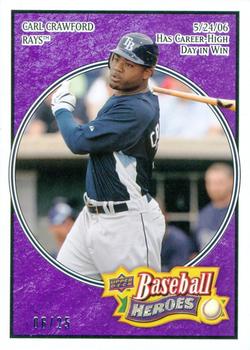 2008 Upper Deck Baseball Heroes - Purple #165 Carl Crawford Front