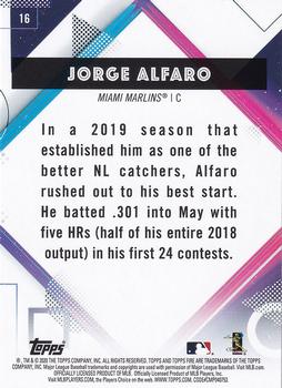 2020 Topps Fire #16 Jorge Alfaro Back