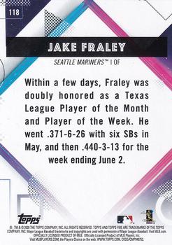 2020 Topps Fire #118 Jake Fraley Back