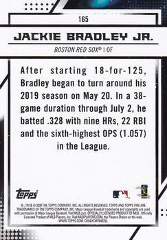 2020 Topps Fire #165 Jackie Bradley Jr. Back