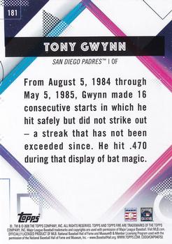 2020 Topps Fire #181 Tony Gwynn Back
