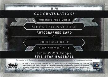 2020 Topps Five Star - Silver Signatures #SS-FM Fred McGriff Back