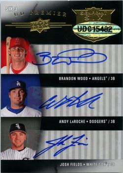 2008 Upper Deck Premier - Significant Six Autographs #SIX-3 Ryan Braun / Akinori Iwamura / Alex Gordon / Brandon Wood / Andy LaRoche / Josh Fields Back