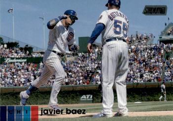 2020 Stadium Club - Black Foil #100 Javier Baez Front