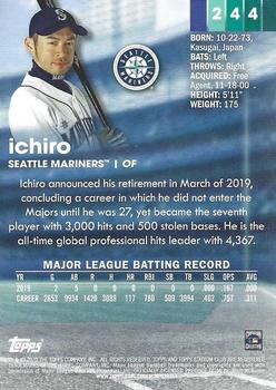 2020 Stadium Club - Black Foil #244 Ichiro Back