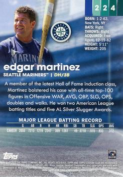 2020 Stadium Club - Sepia #224 Edgar Martinez Back