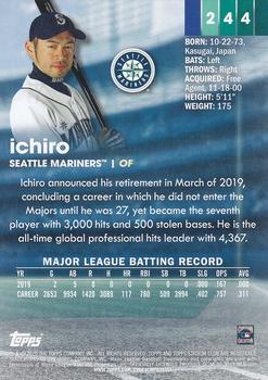 2020 Stadium Club - Sepia #244 Ichiro Back