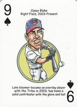 2006 Hero Decks Cleveland Indians Baseball Heroes Playing Cards #9♠ Casey Blake Front