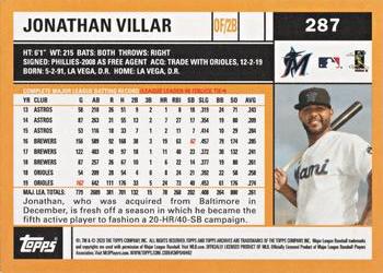 2020 Topps Archives - Silver Holo-Foil #287 Jonathan Villar Back