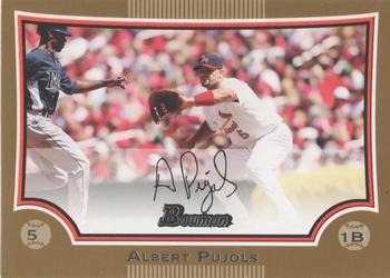 2009 Bowman - Gold #2 Albert Pujols Front