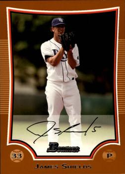 2009 Bowman - Orange #58 James Shields Front