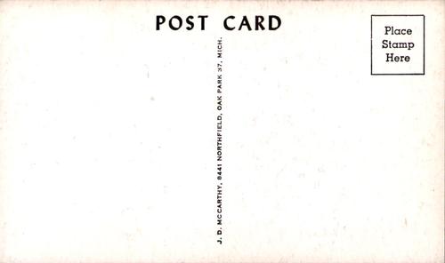 1960 JD McCarthy Postcards #NNO Gene Green Back