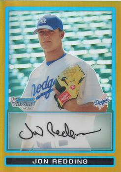 2009 Bowman Chrome - Prospects Gold Refractors #BCP159 Jon Redding Front