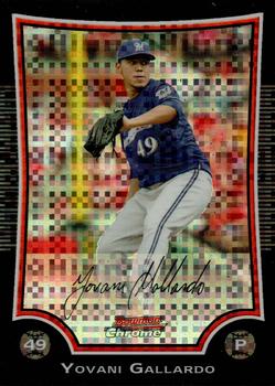 2009 Bowman Chrome - X-Fractors #106 Yovani Gallardo Front