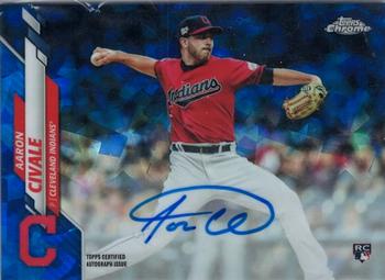 2020 Topps Chrome Sapphire Edition - Rookie Autographs #CSA-AC Aaron Civale Front