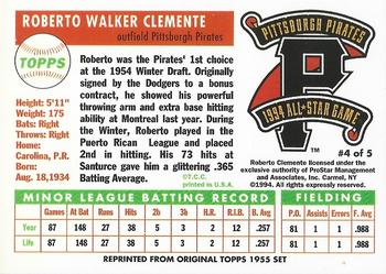 1994 FanFest Roberto Clemente #4 Roberto Clemente Back