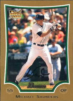 2009 Bowman Draft Picks & Prospects - Gold #BDP23 Michael Saunders Front