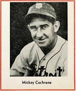 1947 Sports Exchange Miniatures (W602) #NNO Mickey Cochrane Front