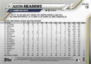 2020 Topps - Gold Star #10 Austin Meadows Back