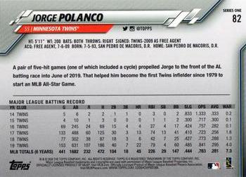 2020 Topps - Gold Star #82 Jorge Polanco Back