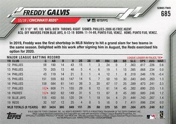 2020 Topps - Gold Star #685 Freddy Galvis Back