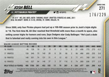 2020 Topps - Foilboard (Hobby) #271 Josh Bell Back