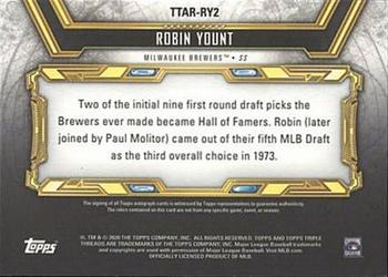 2020 Topps Triple Threads - Triple Threads Autograph Relics #TTAR-RY2 Robin Yount Back