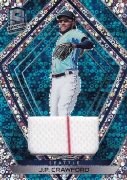 2020 Panini Chronicles - Spectra Swatches Neon Blue #30 J.P. Crawford Front