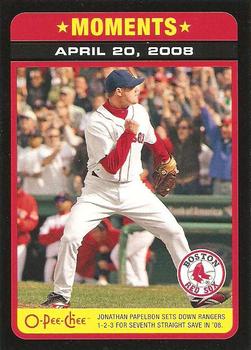 2009 O-Pee-Chee - Black #550 Jonathan Papelbon Front