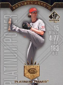 2009 SP Authentic - Platinum Power #PP-8 Bronson Arroyo Front