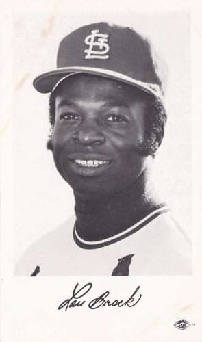 1975 St. Louis Cardinals Photocards #NNO Lou Brock Front