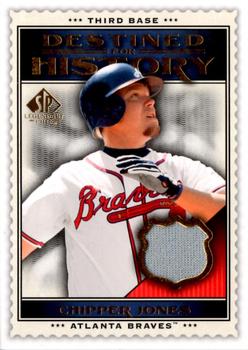 2009 SP Legendary Cuts - Destined for History Memorabilia #DHM-CJ Chipper Jones Front