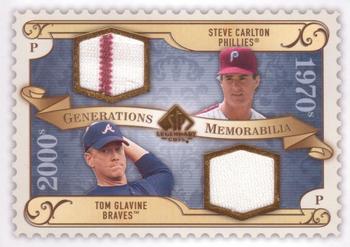 2009 SP Legendary Cuts - Generations Dual Memorabilia #GM-ST Tom Glavine / Steve Carlton Front