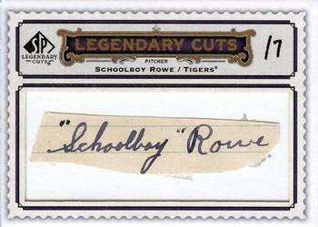 2009 SP Legendary Cuts - Legendary Cut Signatures #LC-153 Lynwood Rowe Front