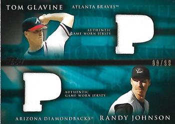 2009 Topps - Career Best Relics Dual #CBDR-GJ Tom Glavine / Randy Johnson Front