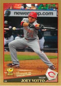 2009 Topps - Gold #390 Joey Votto Front