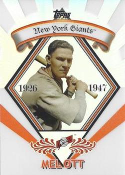 2009 Topps - Legends Chrome Platinum Refractor #PR-11 Mel Ott Front