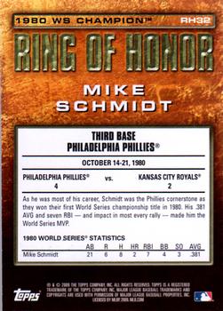 2009 Topps - Ring of Honor #RH32 Mike Schmidt Back