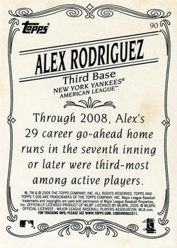 2009 Topps 206 - Bronze #90 Alex Rodriguez Back