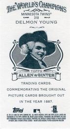 2009 Topps Allen & Ginter - Mini A & G Back #318 Delmon Young Back