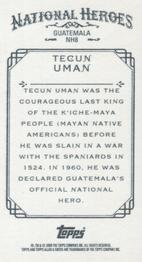 2009 Topps Allen & Ginter - Mini National Heroes #NH8 Tecun Uman Back